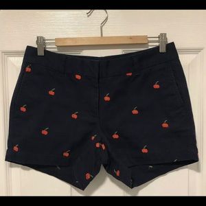 J crew cherry embroidery short sz.6
